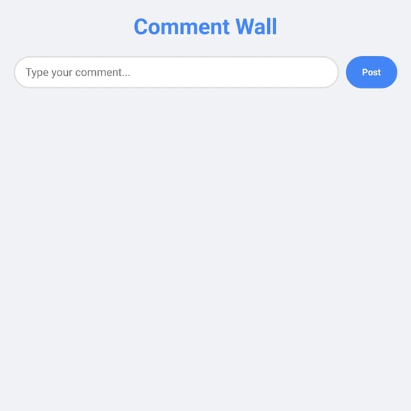 Live Comment Wall