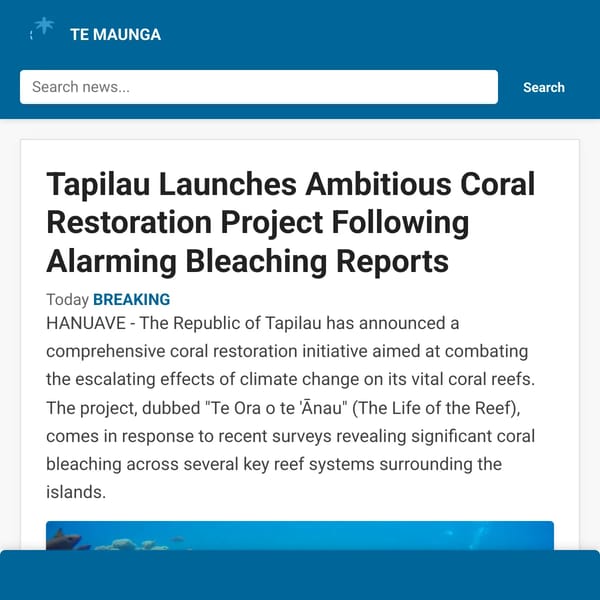 Tapilau News (Te Manuga)