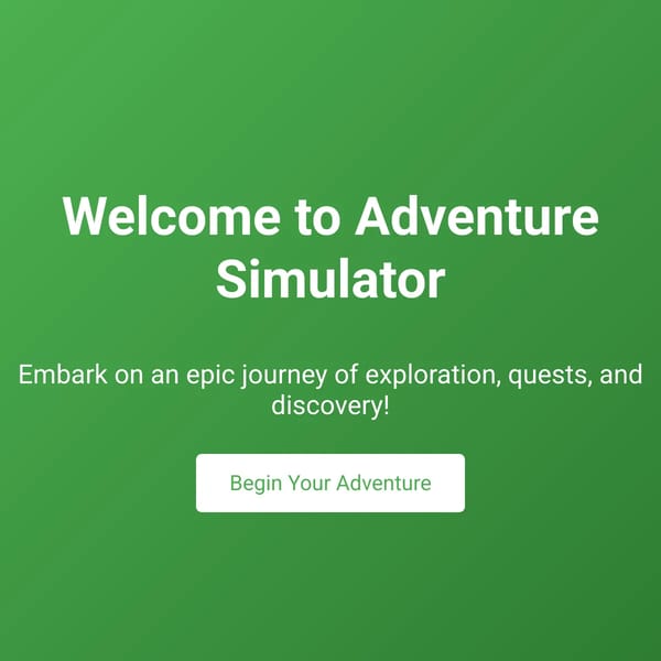 Adventure Simulator (DISCONTINUED GAME BROKEN)