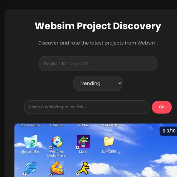 Websim Project Rater