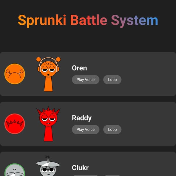 Sprunki Battle System