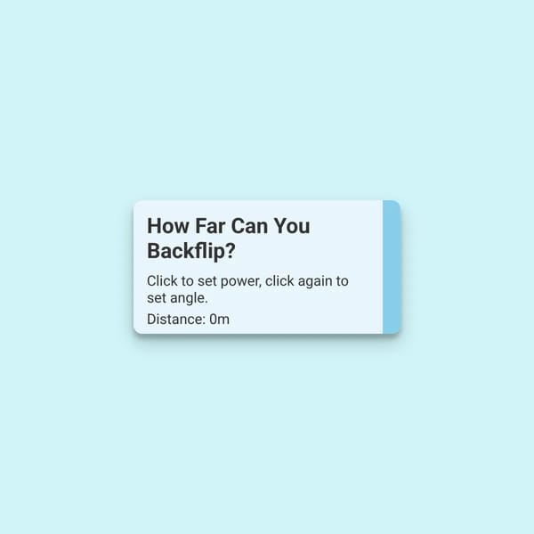 How Far Can You Backflip?
