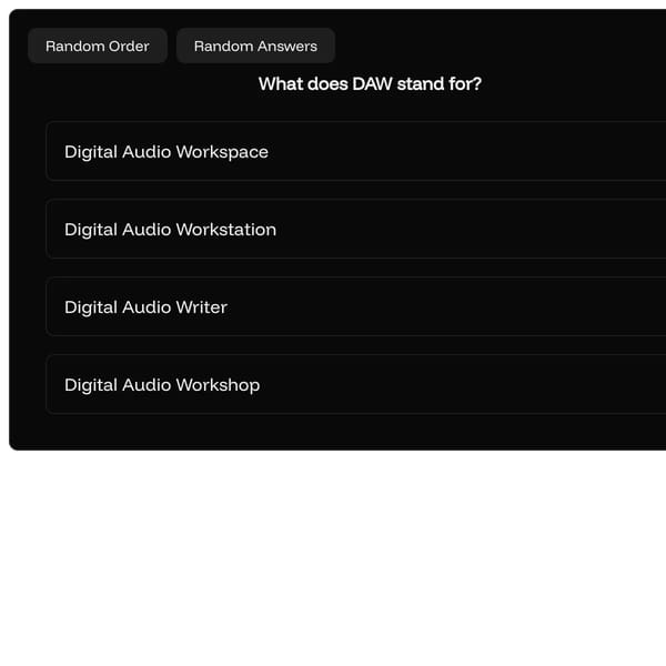 Music Production Quiz