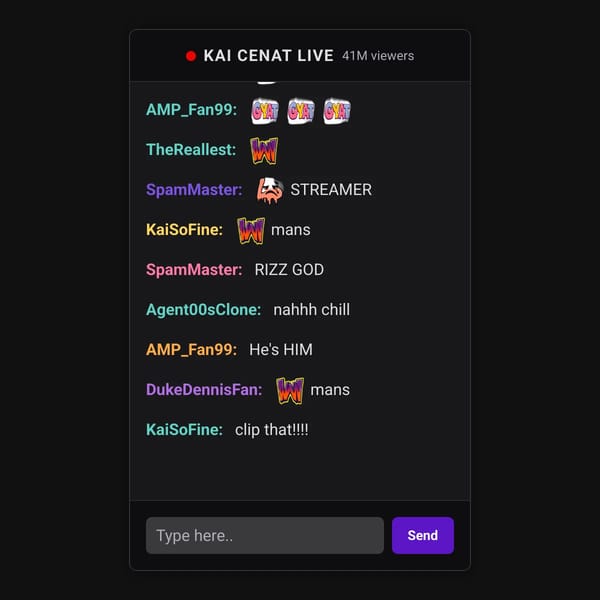 Kai Cenat's Twitch Chat