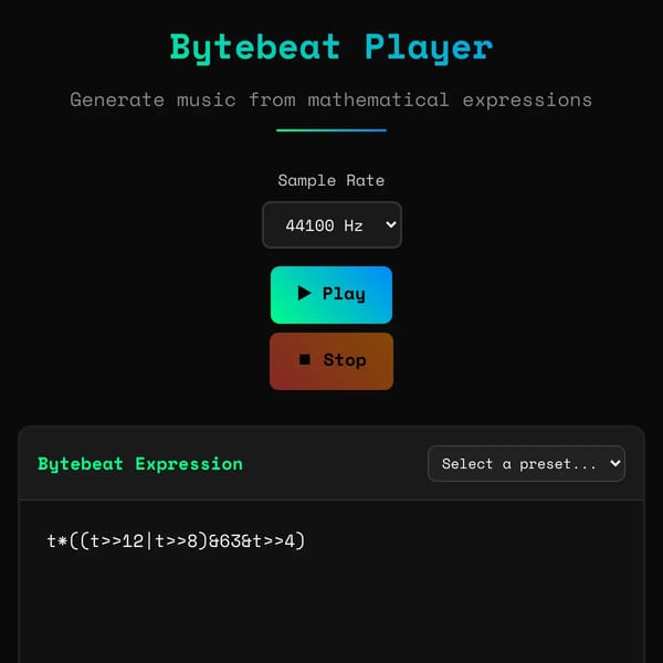 Bytebeat Player