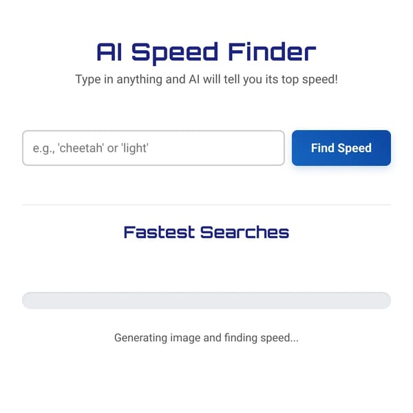 AI Speed Finder
