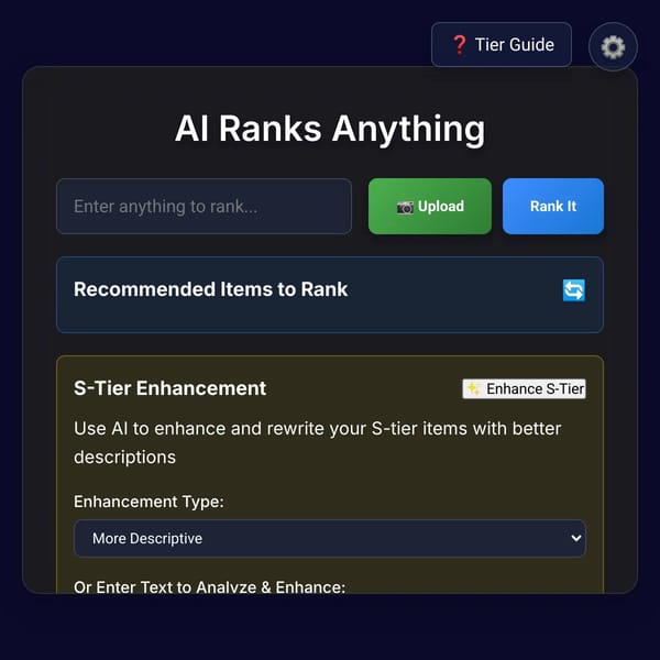 AI Ranks Anything, but you can rank multiple files