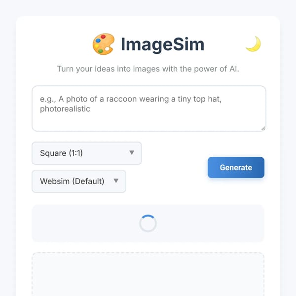 ImageSim - AI Image Generator