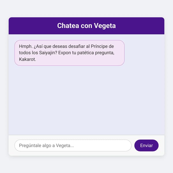 Chat with Vegeta