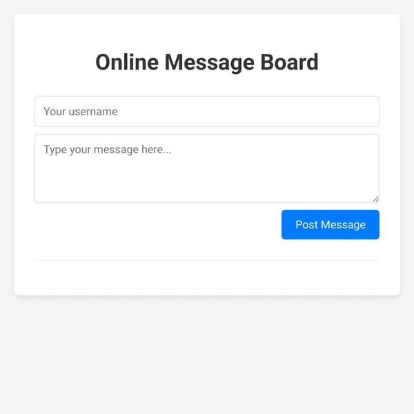 Simple Message Board