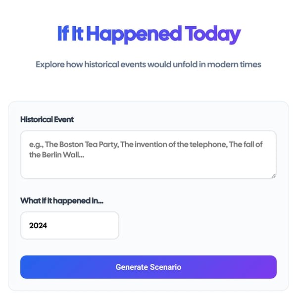 If It Happened Today