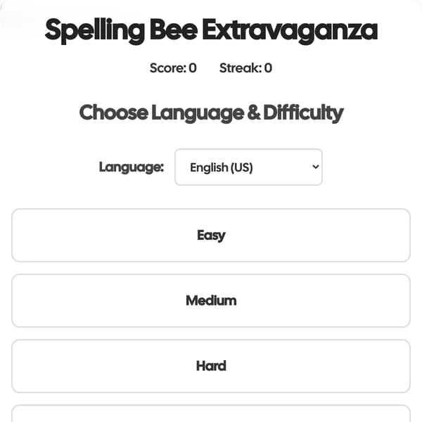 Spelling Bee Extravaganza