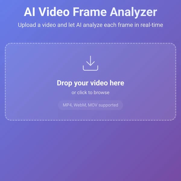 AI Video Frame Analyzer
