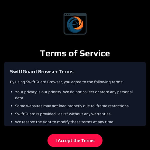 SwiftGuard -A browser made in WebSim