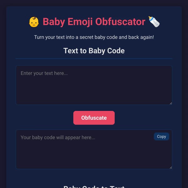 Baby Emoji Obfuscator
