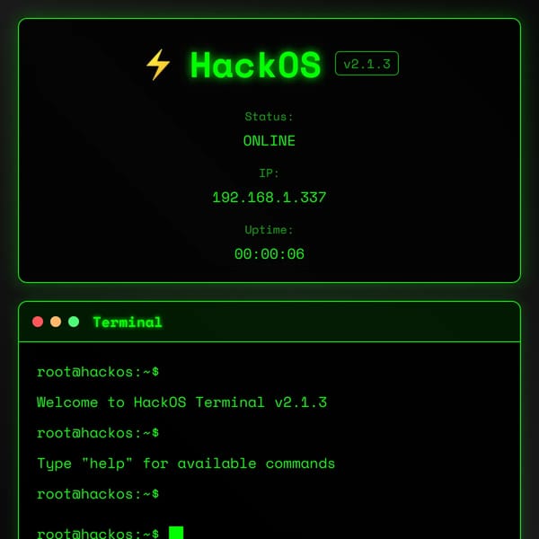 HackOS - Control Panel