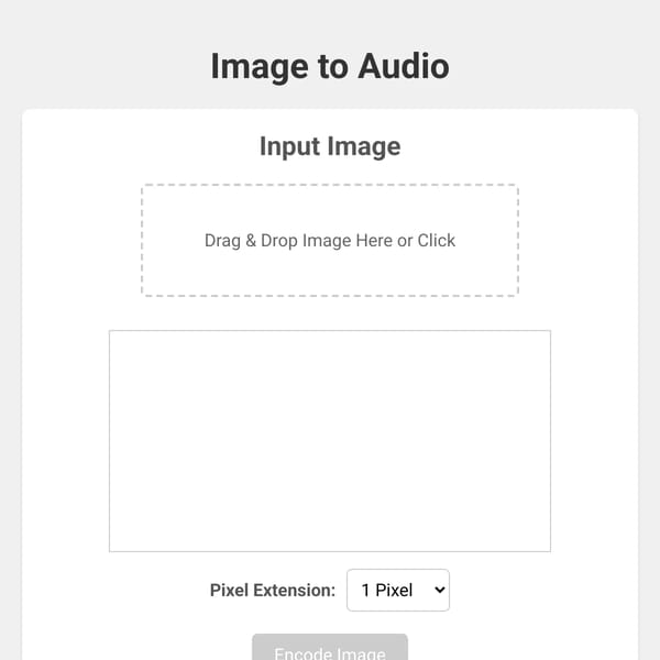 Image to Audio Encoder/Decoder