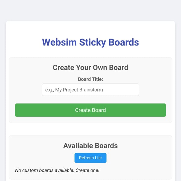 Collaborative Sticky Board
