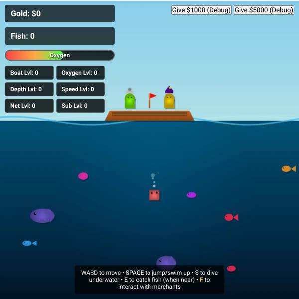 Cool Fishing Diving Game
