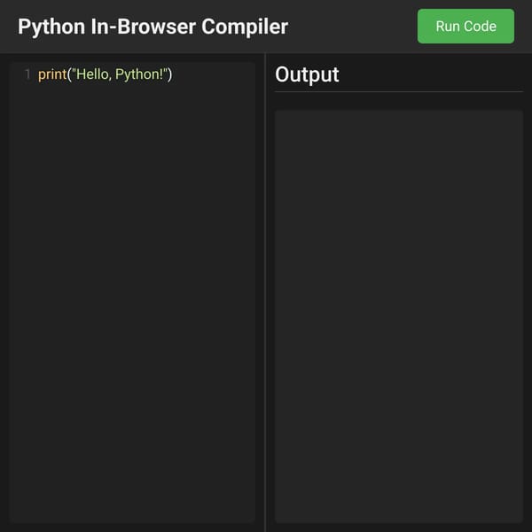 Python In-Browser Compiler