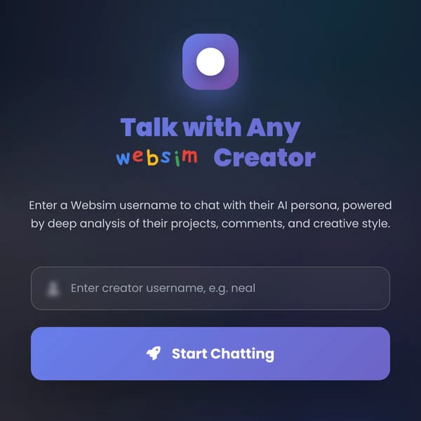 Talk with Any Websim Creator