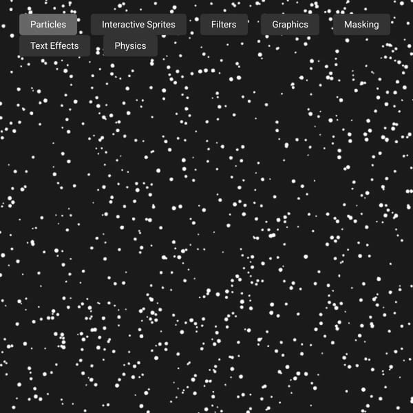 PixiJS Demo Showroom with Physics (Pixi.js+Matter.js)