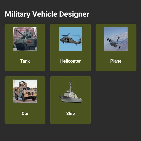Military Vehicle Designer