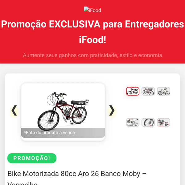 Bike Motorizada 80cc - Especial iFood