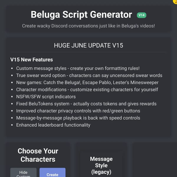 Tunner's Beluga Script Generator