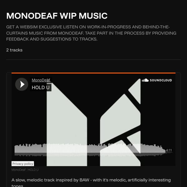 MONODEAF WIP MUSIC