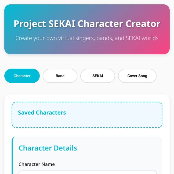 Project SEKAI Character Creator