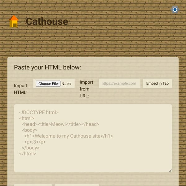 Cathouse - Instantly Share HTML Websites