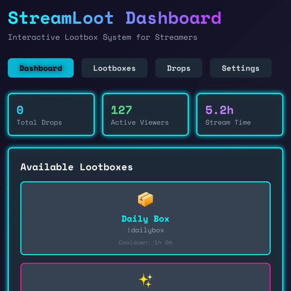 StreamLoot Dashboard