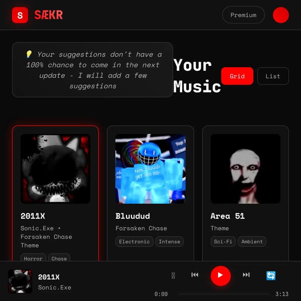 SÆKR - Music Player