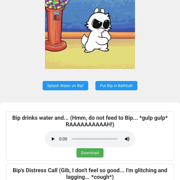 voicelines that you can use to animate bip