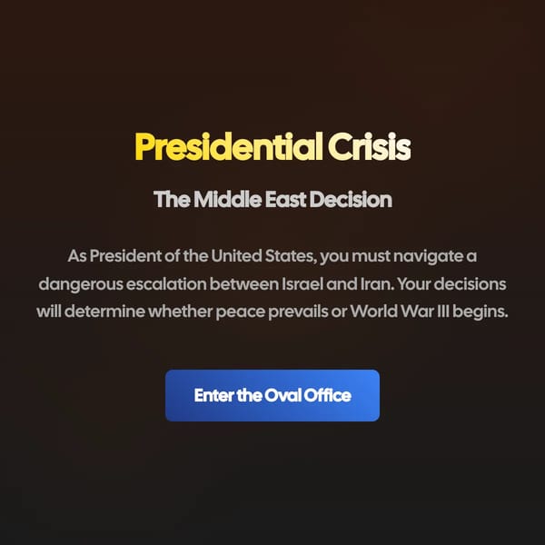 Presidential Crisis: The Middle East Decision