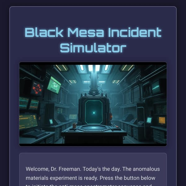 Black Mesa Incident Simulator