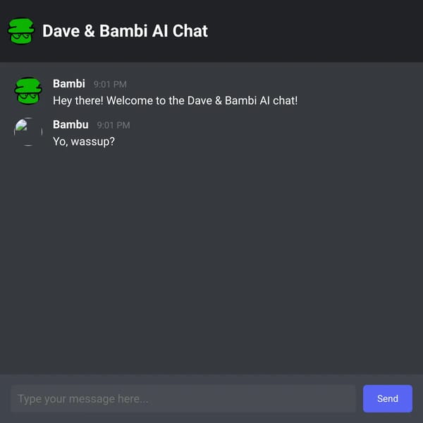 If The Old Dave and Bambi AI Chat Kept It's Theme