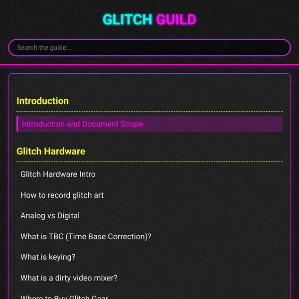 The Glitch Guild - Interactive Glitch Art Reference Manual