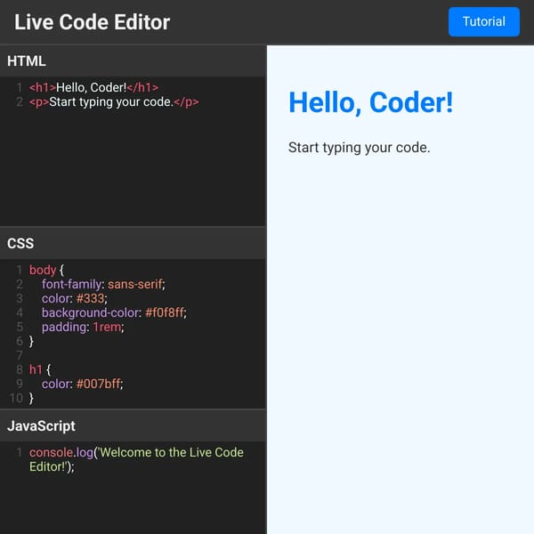 Live Code Editor