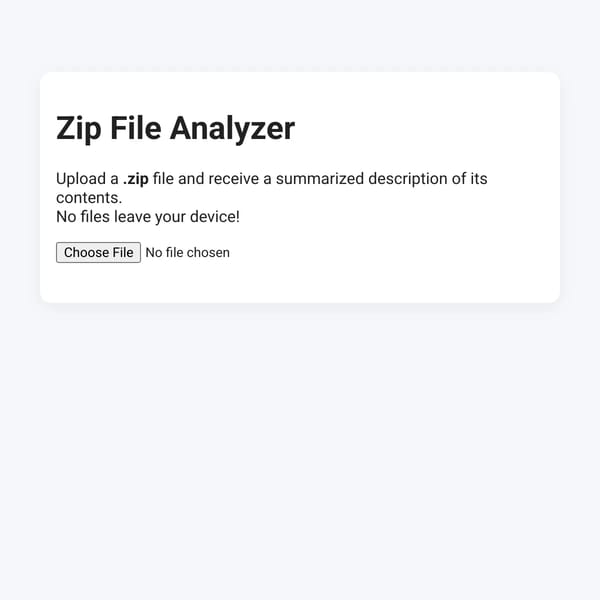 Zip File Analyzer
