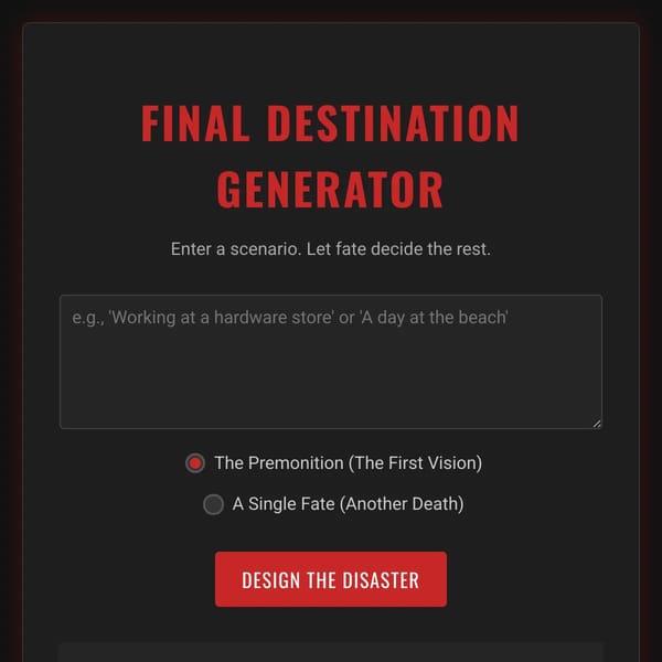 Final Destination Death Generator