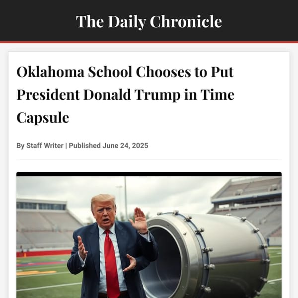 Oklahoma School to Seal Trump in Time Capsule