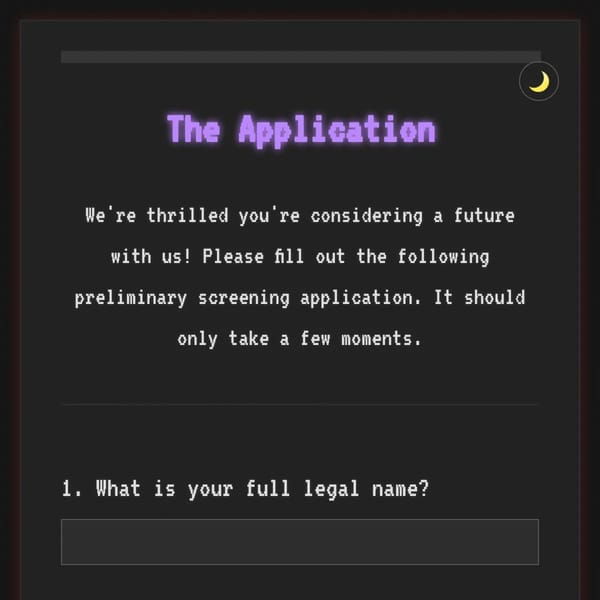 the Application