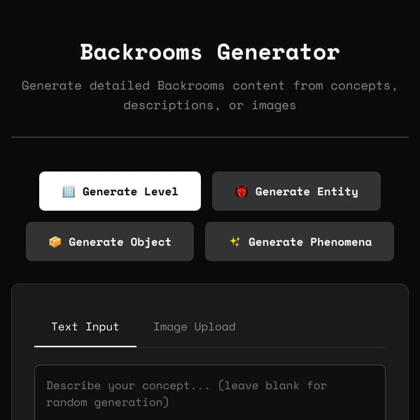 Backrooms Level Generator