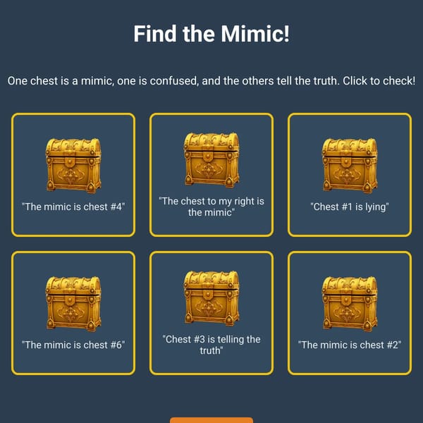 Chest Game - Find the Mimic!