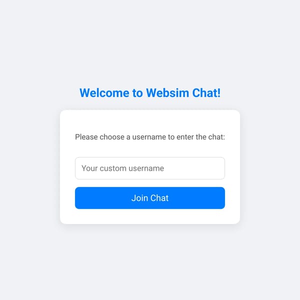 Websim Chatroom