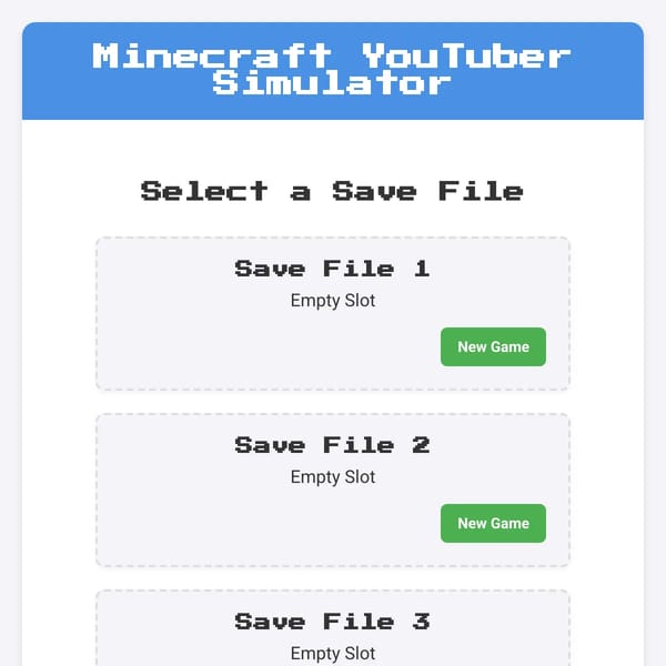 Minecraft YouTuber Simulator