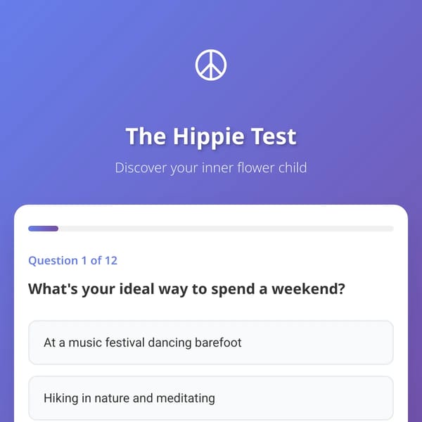 Are You a Hippie? Take the Test