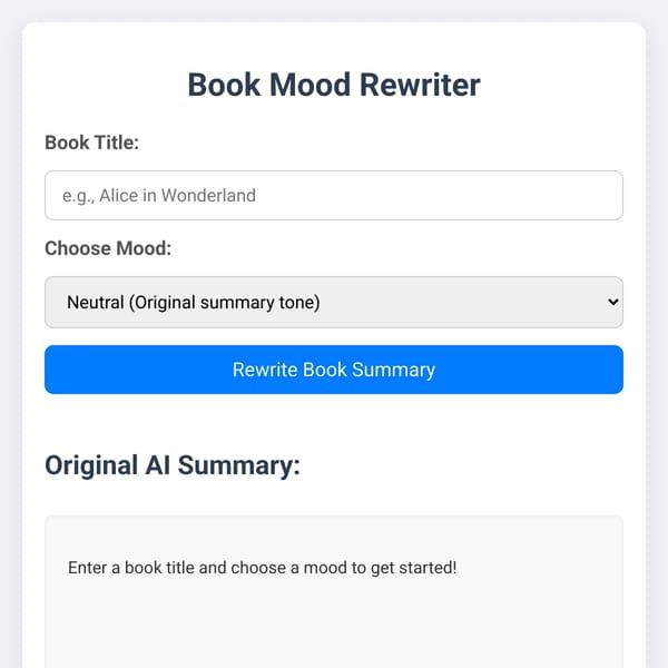 Book Mood Rewriter